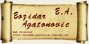 Božidar Agatonović vizit kartica